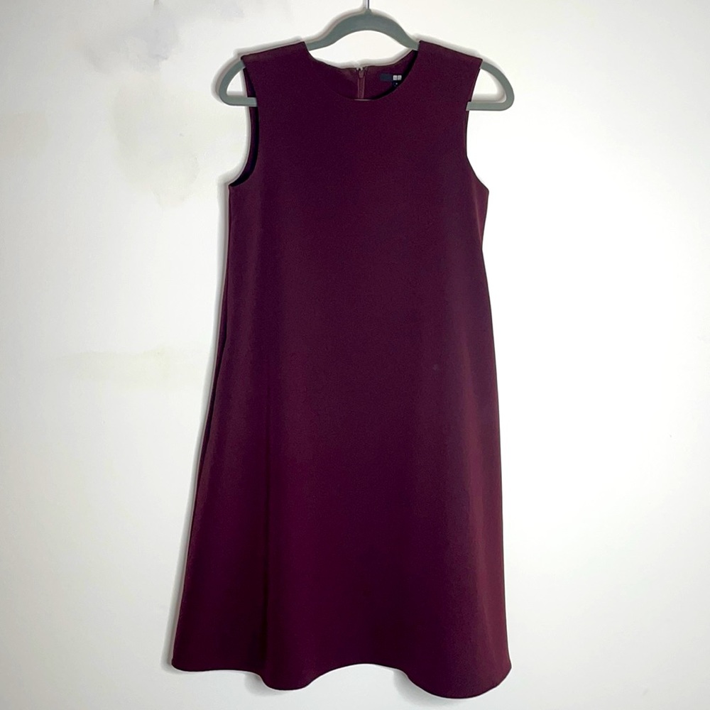 Uniqlo A-Line Dress in Maroon